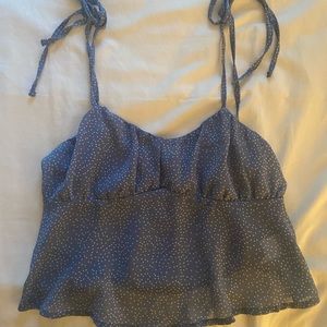 Shein tie strap flowy crop
